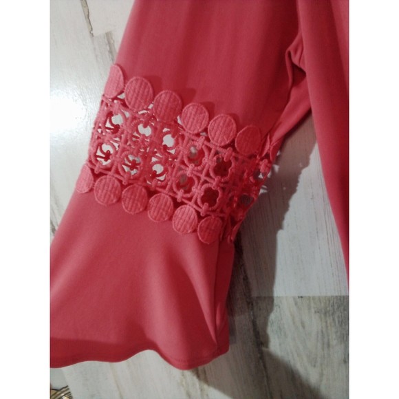 Women's New Direction Peach Lace Detail‎ On Arm  Size XL - Picture 13 of 16
